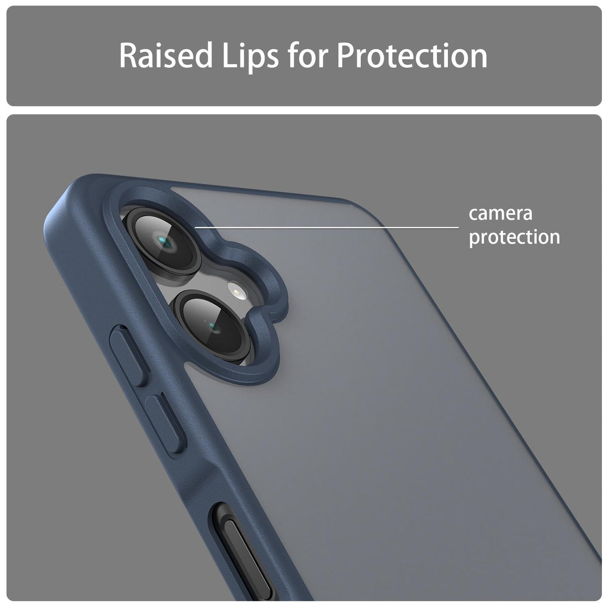 For Galaxy A06 5G Fanying Series PC Hybrid TPU Translucent Frosted Phone Case - Cyan Blue - EDA009918802C