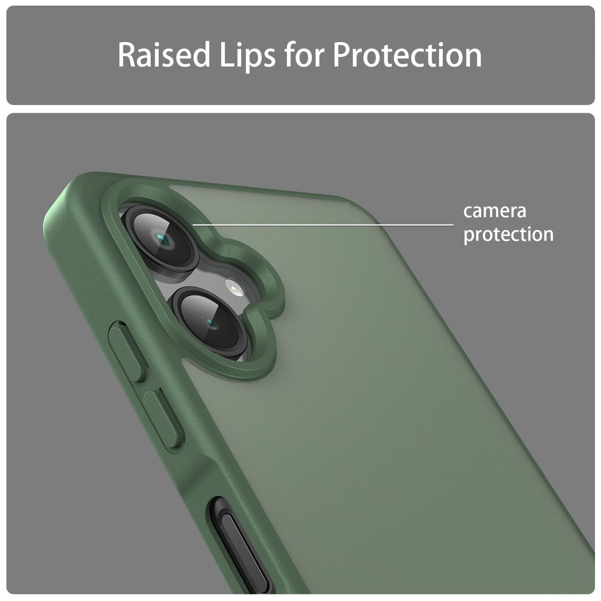 For Galaxy A06 5G Fanying Series PC Hybrid TPU Translucent Frosted Phone Case - Olive Green - EDA009918802D