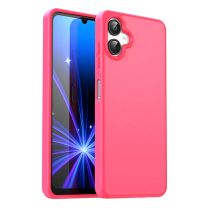 For Galaxy A06 5G Fanying Series PC Hybrid TPU Translucent Frosted Phone Case - Rose Red - EDA009918802E