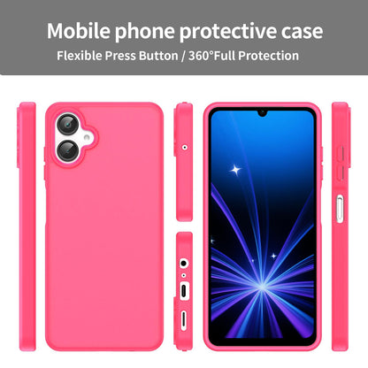 For Galaxy A06 5G Fanying Series PC Hybrid TPU Translucent Frosted Phone Case - Rose Red - EDA009918802E