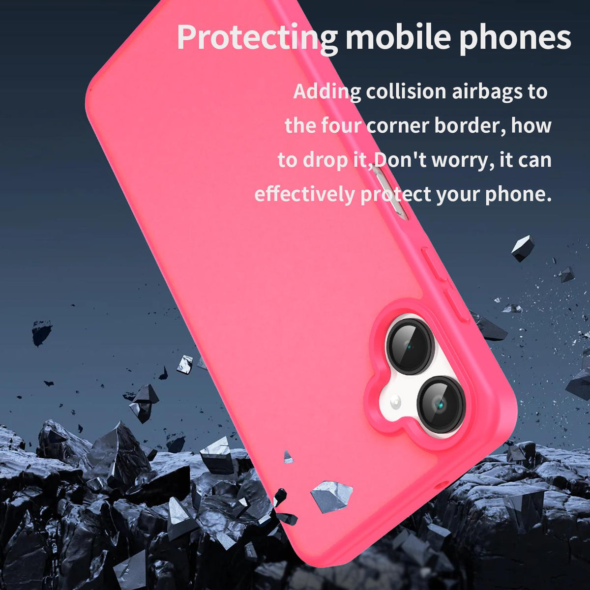 For Galaxy A06 5G Fanying Series PC Hybrid TPU Translucent Frosted Phone Case - Rose Red - EDA009918802E