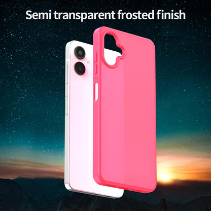 For Galaxy A06 5G Fanying Series PC Hybrid TPU Translucent Frosted Phone Case - Rose Red - EDA009918802E