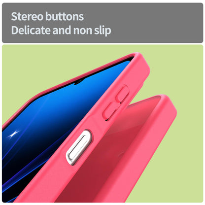 For Galaxy A06 5G Fanying Series PC Hybrid TPU Translucent Frosted Phone Case - Rose Red - EDA009918802E