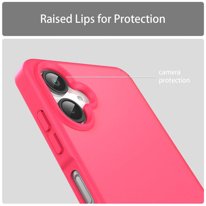 For Galaxy A06 5G Fanying Series PC Hybrid TPU Translucent Frosted Phone Case - Rose Red - EDA009918802E