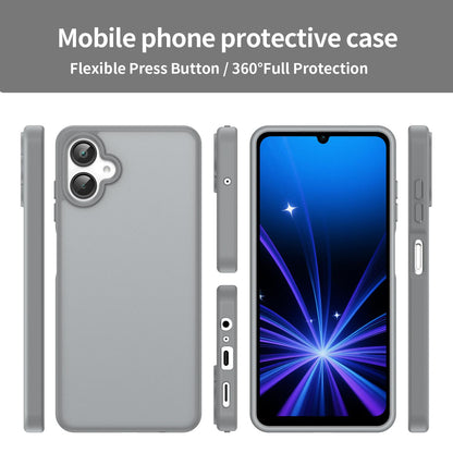 For Galaxy A06 5G Fanying Series PC Hybrid TPU Translucent Frosted Phone Case - Silver Grey - EDA009918802F