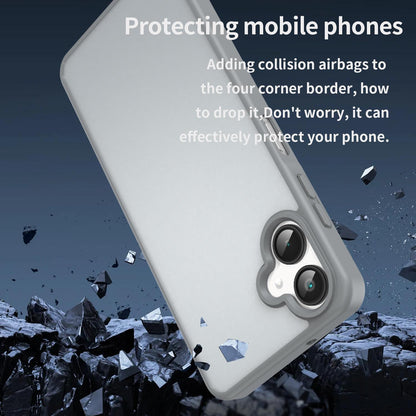 For Galaxy A06 5G Fanying Series PC Hybrid TPU Translucent Frosted Phone Case - Silver Grey - EDA009918802F