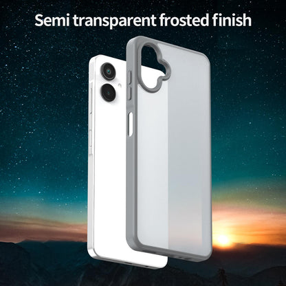 For Galaxy A06 5G Fanying Series PC Hybrid TPU Translucent Frosted Phone Case - Silver Grey - EDA009918802F