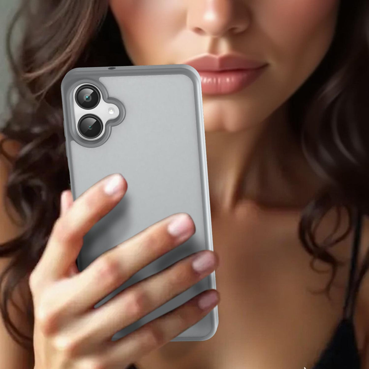 For Galaxy A06 5G Fanying Series PC Hybrid TPU Translucent Frosted Phone Case - Silver Grey - EDA009918802F