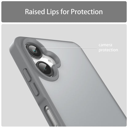 For Galaxy A06 5G Fanying Series PC Hybrid TPU Translucent Frosted Phone Case - Silver Grey - EDA009918802F