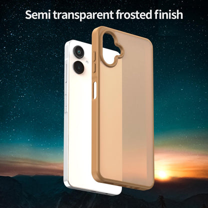 For Galaxy A06 5G Fanying Series PC Hybrid TPU Translucent Frosted Phone Case - Desert Gold - EDA009918802G