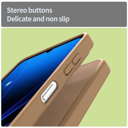 For Galaxy A06 5G Fanying Series PC Hybrid TPU Translucent Frosted Phone Case - Desert Gold - EDA009918802G