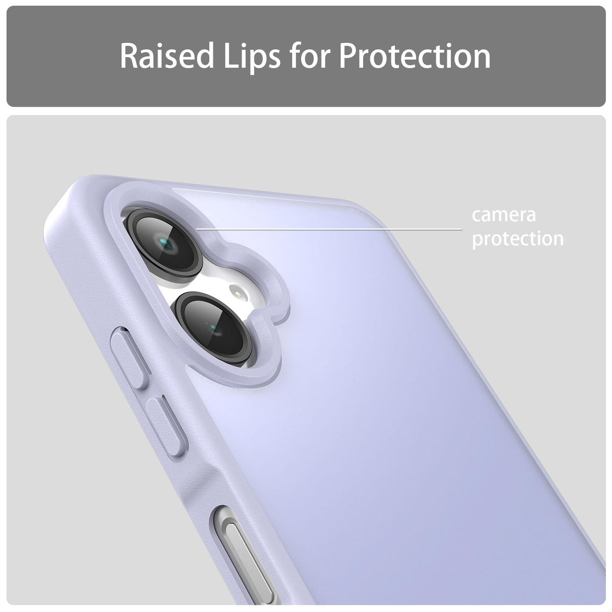 For Galaxy A06 5G Fanying Series PC Hybrid TPU Translucent Frosted Phone Case - Lavender - EDA009918802H