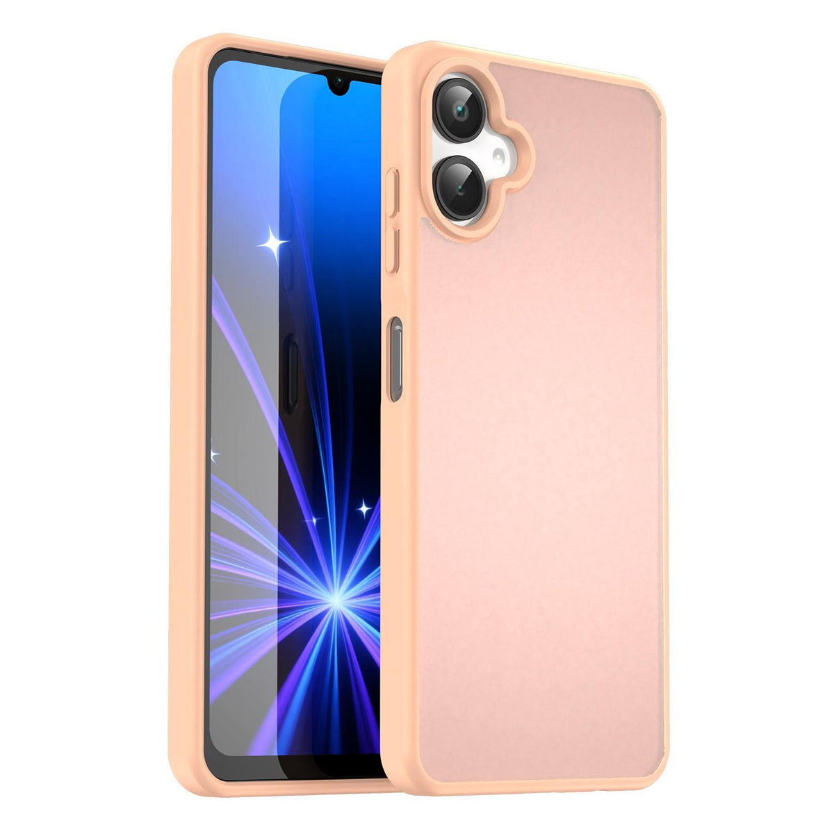 For Galaxy A06 5G Fanying Series PC Hybrid TPU Translucent Frosted Phone Case - Rouge Powder - EDA009918802I