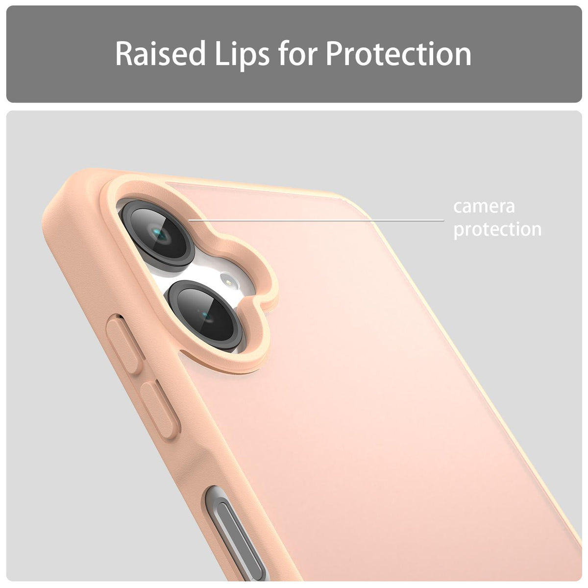 For Galaxy A06 5G Fanying Series PC Hybrid TPU Translucent Frosted Phone Case - Rouge Powder - EDA009918802I