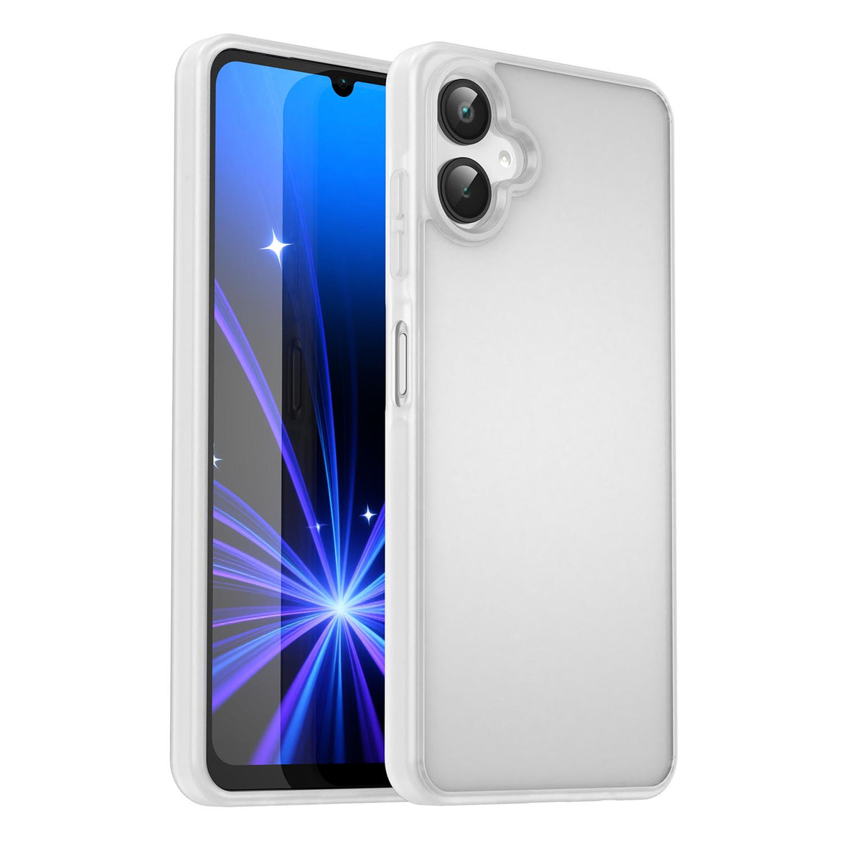 For Galaxy A06 5G Fanying Series PC Hybrid TPU Translucent Frosted Phone Case - Matte White - EDA009918802J