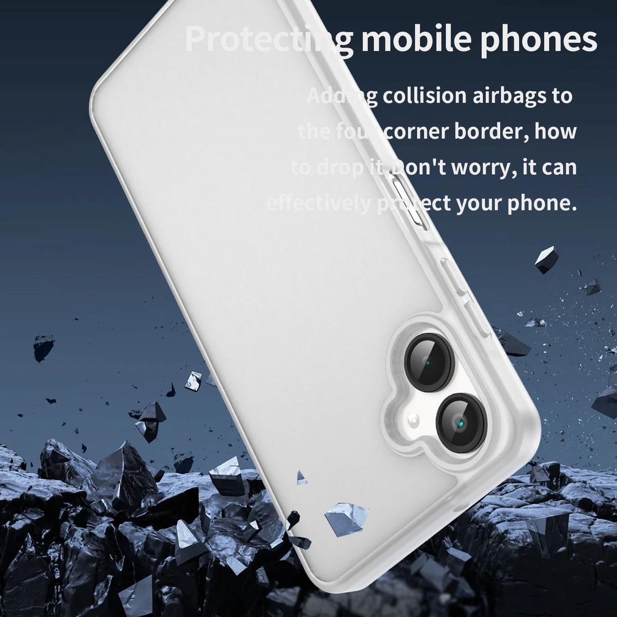 For Galaxy A06 5G Fanying Series PC Hybrid TPU Translucent Frosted Phone Case - Matte White - EDA009918802J