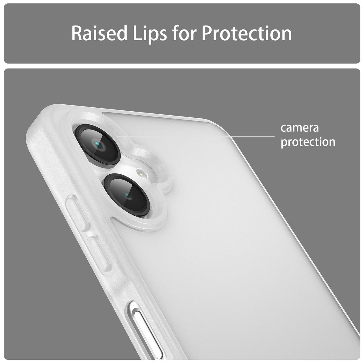 For Galaxy A06 5G Fanying Series PC Hybrid TPU Translucent Frosted Phone Case - Matte White - EDA009918802J