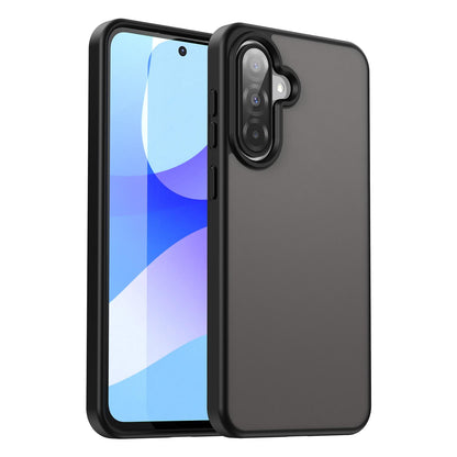 For Galaxy A36 5G Fanying Series PC Hybrid TPU Translucent Frosted Phone Case - Translucent Black - EDA009918805A