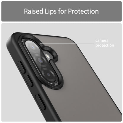 For Galaxy A36 5G Fanying Series PC Hybrid TPU Translucent Frosted Phone Case - Translucent Black - EDA009918805A