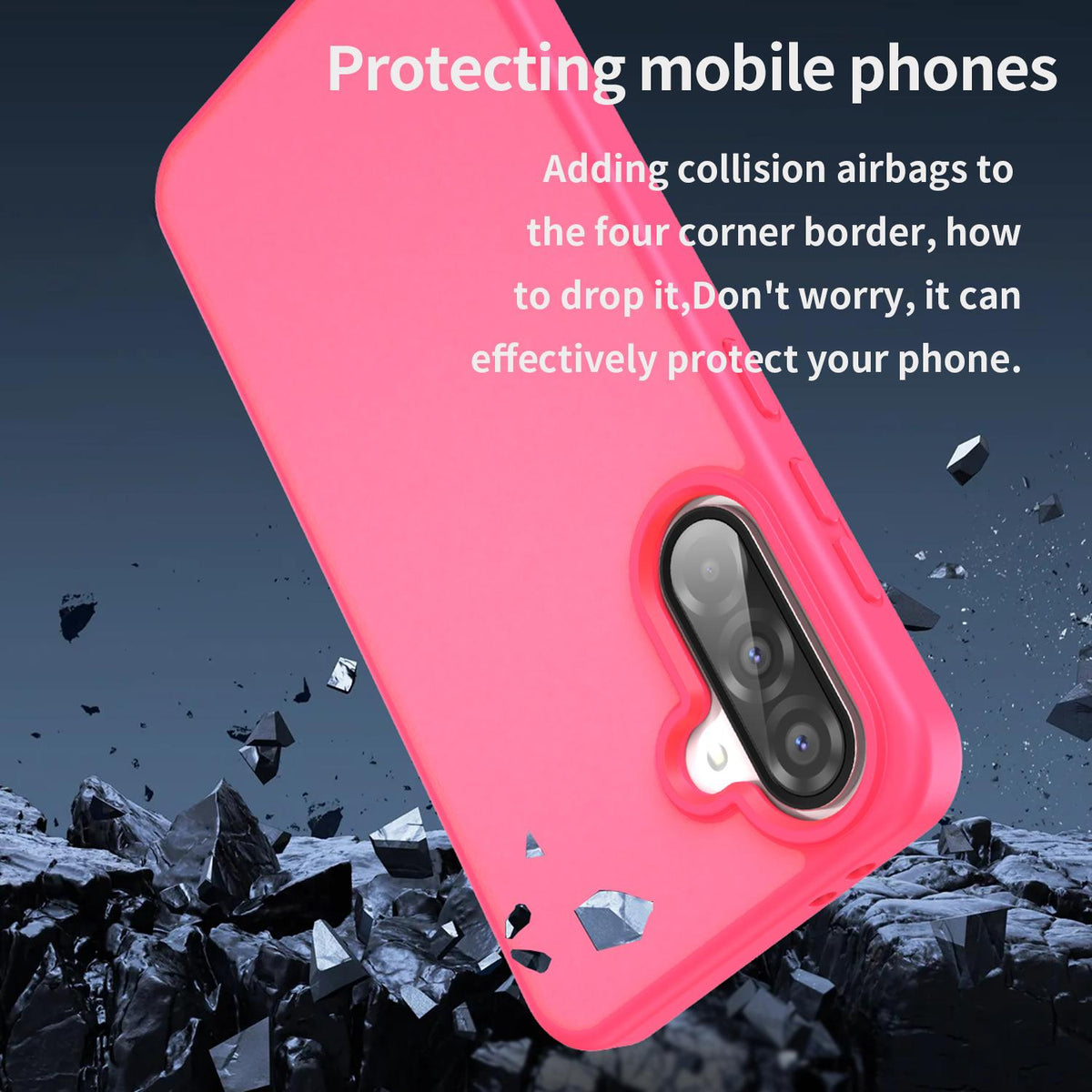 For Galaxy A36 5G Fanying Series PC Hybrid TPU Translucent Frosted Phone Case - Rose Red - EDA009918805E