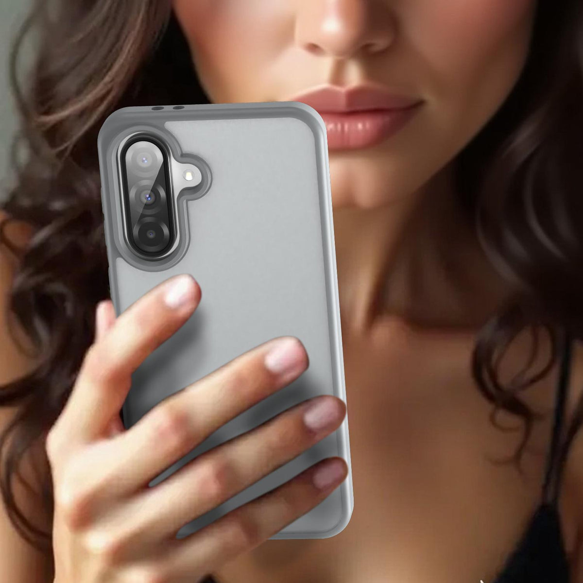 For Galaxy A36 5G Fanying Series PC Hybrid TPU Translucent Frosted Phone Case - Silver Grey - EDA009918805F