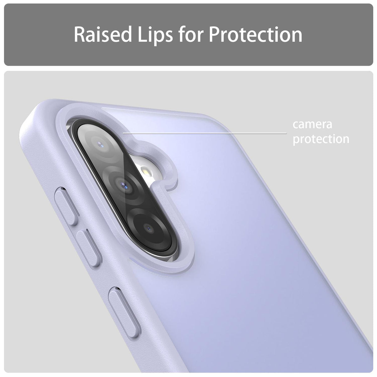 For Galaxy A36 5G Fanying Series PC Hybrid TPU Translucent Frosted Phone Case - Lavender - EDA009918805H