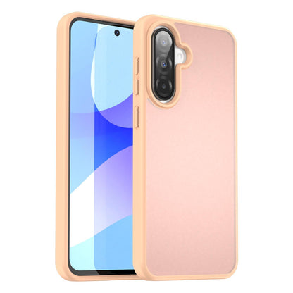 For Galaxy A36 5G Fanying Series PC Hybrid TPU Translucent Frosted Phone Case - Rouge Powder - EDA009918805I