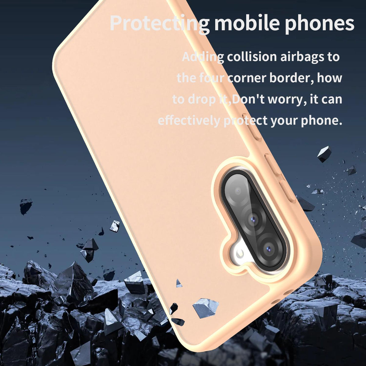 For Galaxy A36 5G Fanying Series PC Hybrid TPU Translucent Frosted Phone Case - Rouge Powder - EDA009918805I