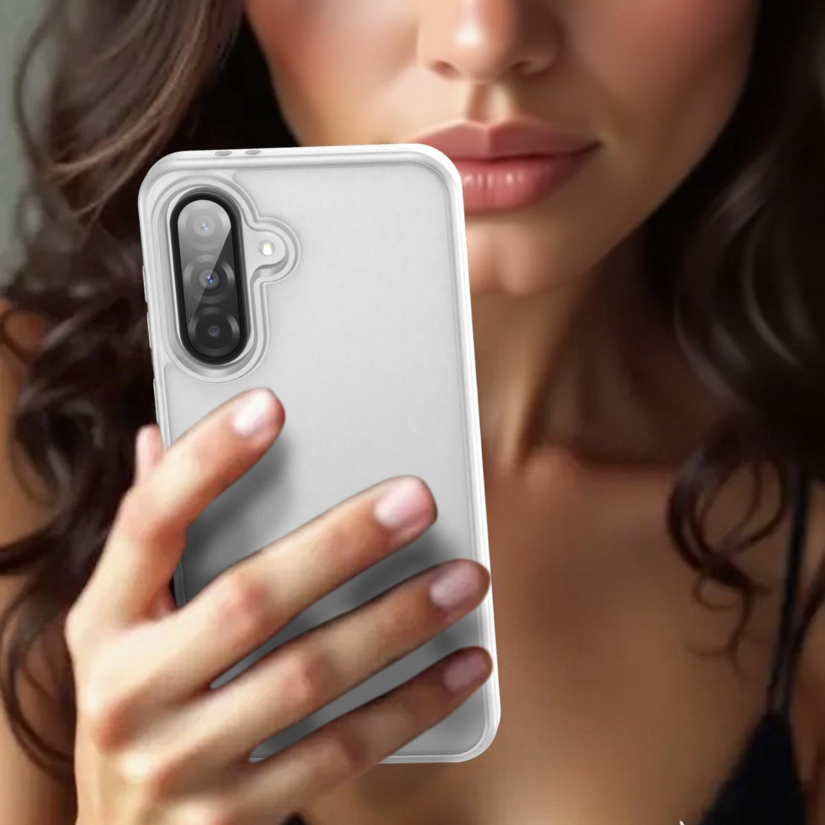 For Galaxy A36 5G Fanying Series PC Hybrid TPU Translucent Frosted Phone Case - Matte White - EDA009918805J
