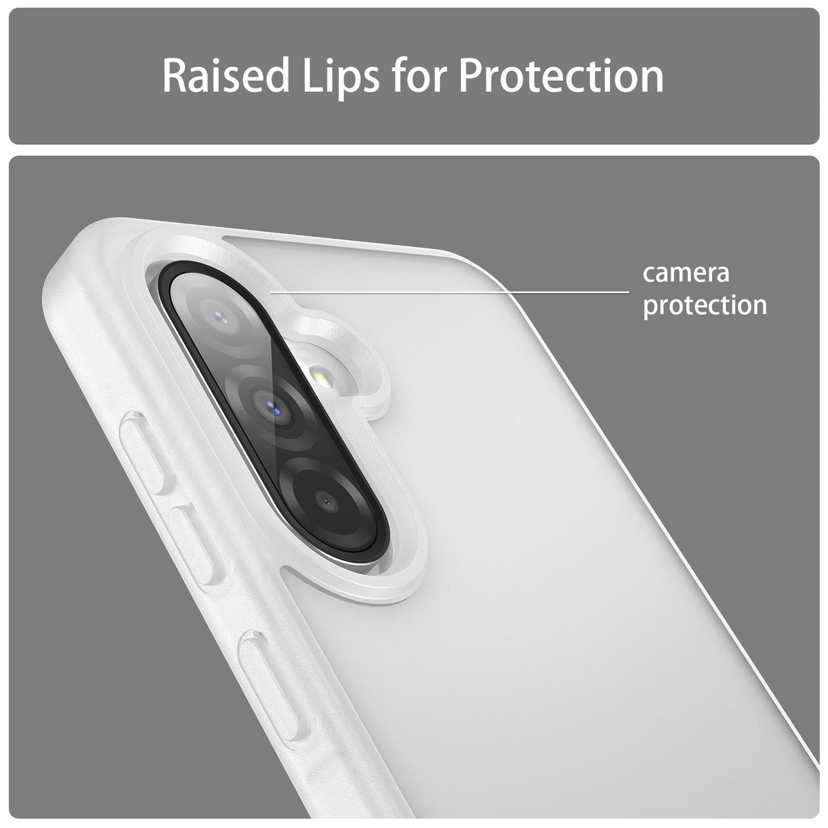 For Galaxy A36 5G Fanying Series PC Hybrid TPU Translucent Frosted Phone Case - Matte White - EDA009918805J