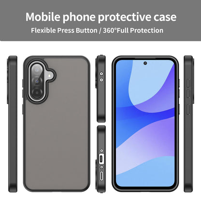 For Galaxy A56 5G Fanying Series PC Hybrid TPU Translucent Frosted Phone Case - Translucent Black - EDA009918806A