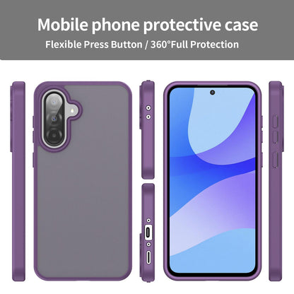 For Galaxy A56 5G Fanying Series PC Hybrid TPU Translucent Frosted Phone Case - Crystal Purple - EDA009918806B
