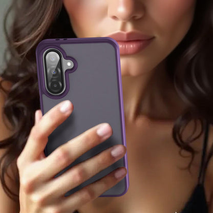 For Galaxy A56 5G Fanying Series PC Hybrid TPU Translucent Frosted Phone Case - Crystal Purple - EDA009918806B