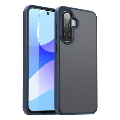 For Galaxy A56 5G Fanying Series PC Hybrid TPU Translucent Frosted Phone Case - Cyan Blue - EDA009918806C