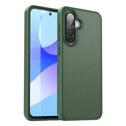 For Galaxy A56 5G Fanying Series PC Hybrid TPU Translucent Frosted Phone Case - Olive Green - EDA009918806D