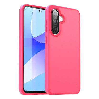 For Galaxy A56 5G Fanying Series PC Hybrid TPU Translucent Frosted Phone Case - Rose Red - EDA009918806E