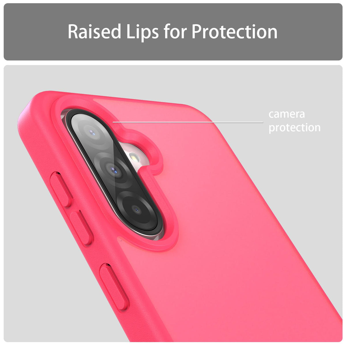 For Galaxy A56 5G Fanying Series PC Hybrid TPU Translucent Frosted Phone Case - Rose Red - EDA009918806E