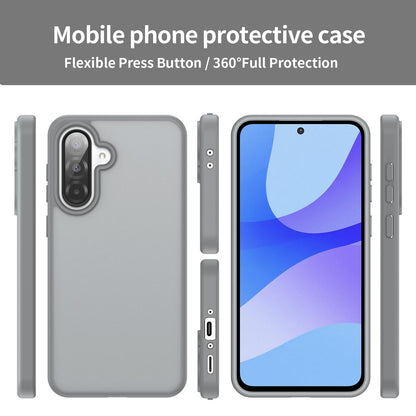 For Galaxy A56 5G Fanying Series PC Hybrid TPU Translucent Frosted Phone Case - Silver Grey - EDA009918806F