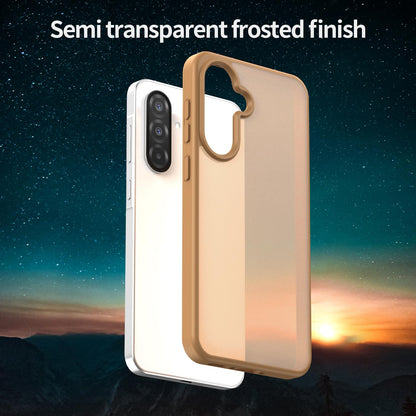 For Galaxy A56 5G Fanying Series PC Hybrid TPU Translucent Frosted Phone Case - Desert Gold - EDA009918806G