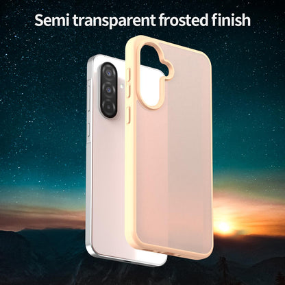 For Galaxy A56 5G Fanying Series PC Hybrid TPU Translucent Frosted Phone Case - Rouge Powder - EDA009918806I