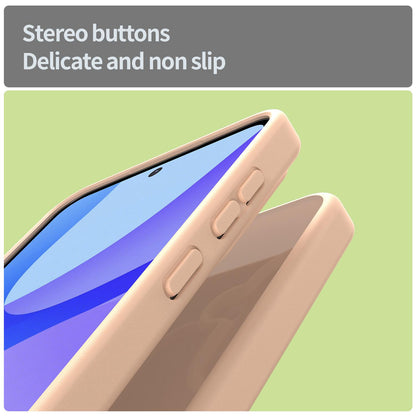 For Galaxy A56 5G Fanying Series PC Hybrid TPU Translucent Frosted Phone Case - Rouge Powder - EDA009918806I