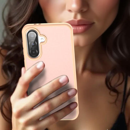 For Galaxy A56 5G Fanying Series PC Hybrid TPU Translucent Frosted Phone Case - Rouge Powder - EDA009918806I