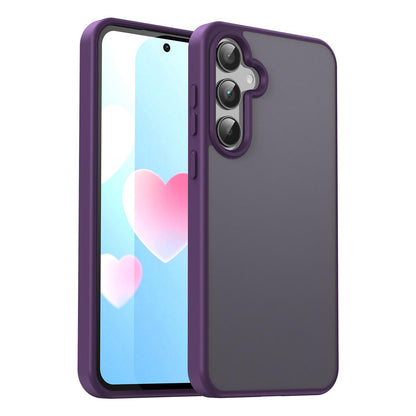 For Galaxy A35 5G Fanying Series PC Hybrid TPU Translucent Frosted Phone Case - Crystal Purple - EDA009918807B