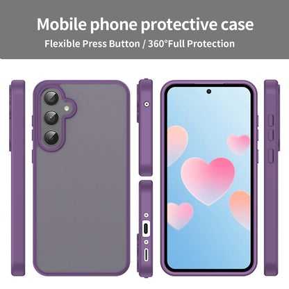 For Galaxy A35 5G Fanying Series PC Hybrid TPU Translucent Frosted Phone Case - Crystal Purple - EDA009918807B