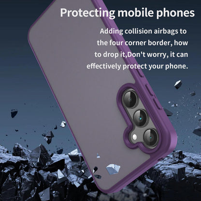For Galaxy A35 5G Fanying Series PC Hybrid TPU Translucent Frosted Phone Case - Crystal Purple - EDA009918807B