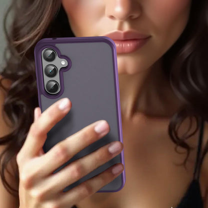 For Galaxy A35 5G Fanying Series PC Hybrid TPU Translucent Frosted Phone Case - Crystal Purple - EDA009918807B