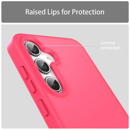 For Galaxy A35 5G Fanying Series PC Hybrid TPU Translucent Frosted Phone Case - Rose Red - EDA009918807E