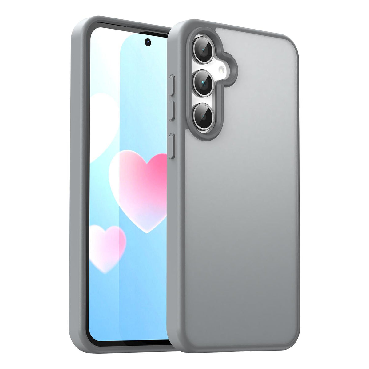 For Galaxy A35 5G Fanying Series PC Hybrid TPU Translucent Frosted Phone Case - Silver Grey - EDA009918807F
