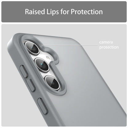 For Galaxy A35 5G Fanying Series PC Hybrid TPU Translucent Frosted Phone Case - Silver Grey - EDA009918807F