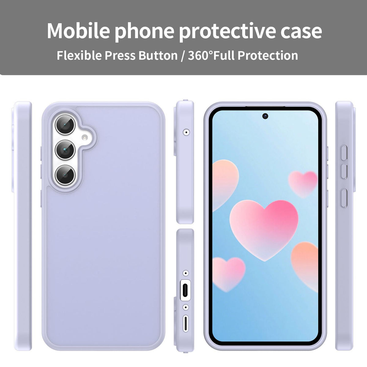 For Galaxy A35 5G Fanying Series PC Hybrid TPU Translucent Frosted Phone Case - Lavender - EDA009918807H
